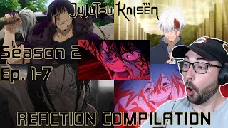 JJK SUPERCUT Jujutsu Kaisen Season 2 Ep 1-7 Reaction Compilation