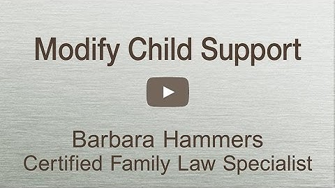 Child Support Modification explained