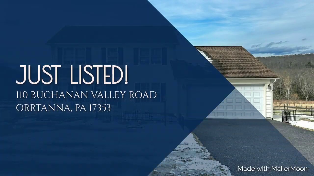 NEW LISTING!! 110 Buchanan Valley Road, Orrtanna, PA 17353 YouTube