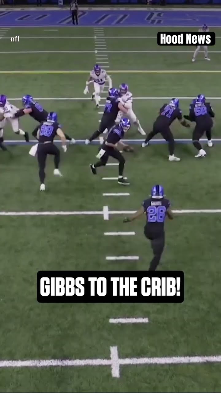 To the crib #hoodnews #jahmyrgibbs #detroitlions #vikings #run #football #NFL #sports #shortvideo