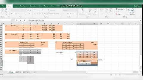 (Mentahan) Operasi matriks & invers menggunakan obe pada ms excel