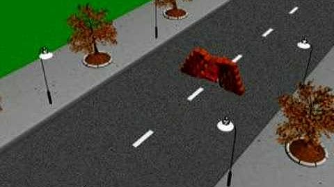 Car crash through a wall