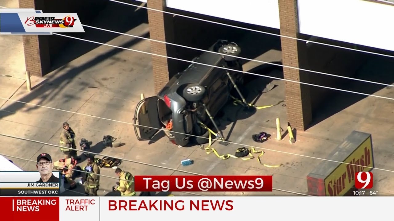 At Least 1 Injured Following Rollover Crash At SW OKC Car Wash - YouTube
