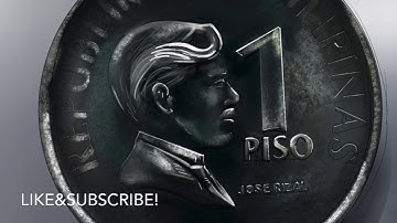 3D PESO COIN DRAWING ON NEW IPAD!