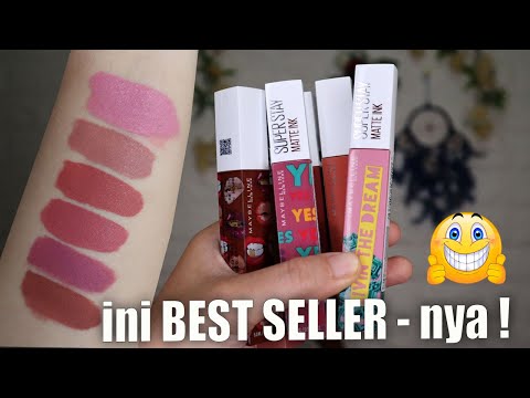 Maybelline Superstay Matte Ink Swatches on Indian Skintone | Mask proof lipstick. 