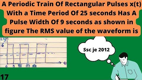 A Periodic Train Of Rectangular Pulses x(t) With a Time Period Of 25 seconds Has A Pulse Width Of 9