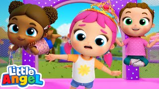 Princess Jill Is Safe at the Bounce House! | Jill's Playtime | Little Angel Nursery Rhymes