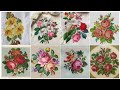 Floral cross stitch Hand embroidery thick cotton / Beautifull Hand cross stitch