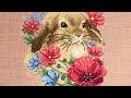 Вышивка крестом, встреча вышивальщиц в г. Пенза , Риолис кролик в цветах, очень много работ