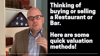 Buying or Selling a Restaurant or Bar? Restaurant & Bar Valuation