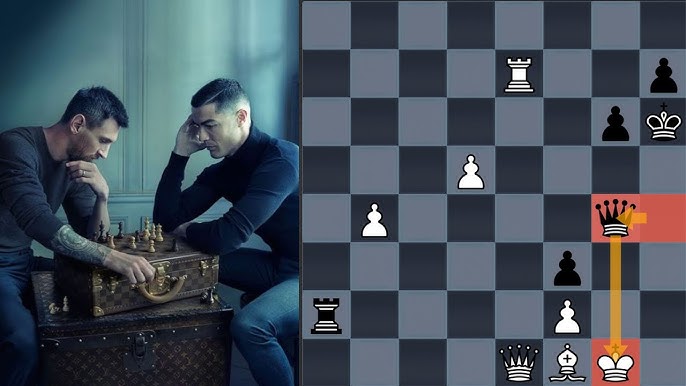 The Battle of Minds: Ronaldo vs Messi in a Chess Showdown! #ronaldo #messi  #messi10 #chess #football 