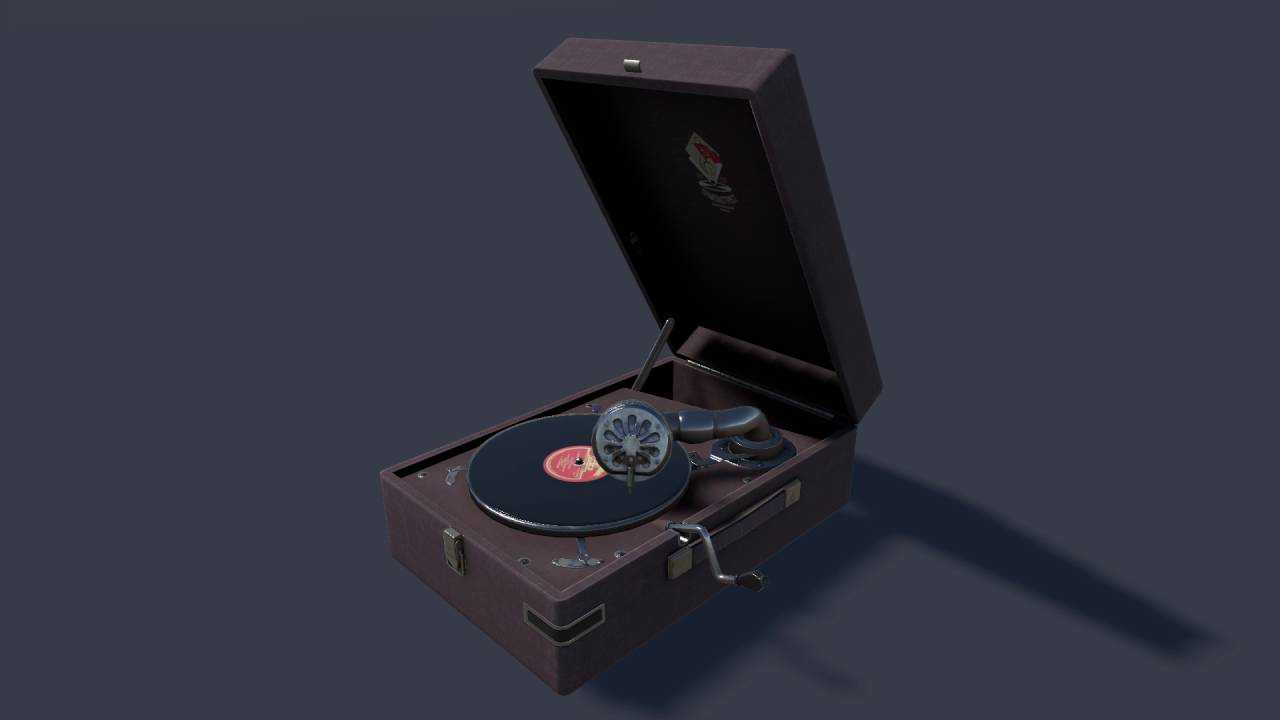 Old Soviet Gramophone 3d model for Unity - YouTube