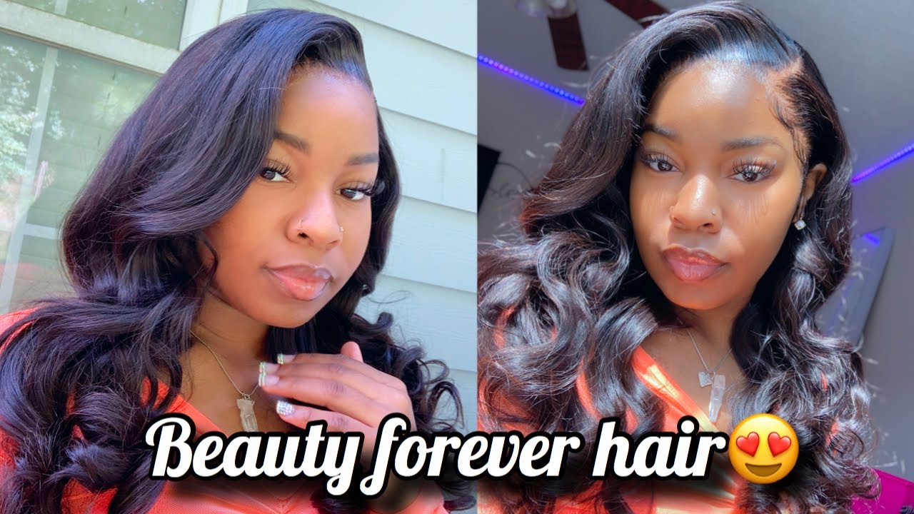 WATCH ME INSTALL AND MELT THIS LACE 😍 ON THIS 22inch Wig 💕 Ft. Beauty Forever Hair