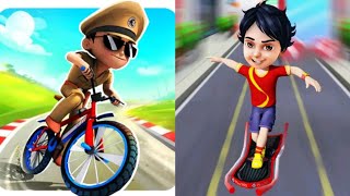 Little Singham Cycle Race VS Shiva Skate Hero Android New Update Gameplay screenshot 3