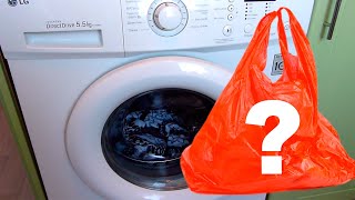 Зачем я кладу в стиральную машину пластиковый пакет?