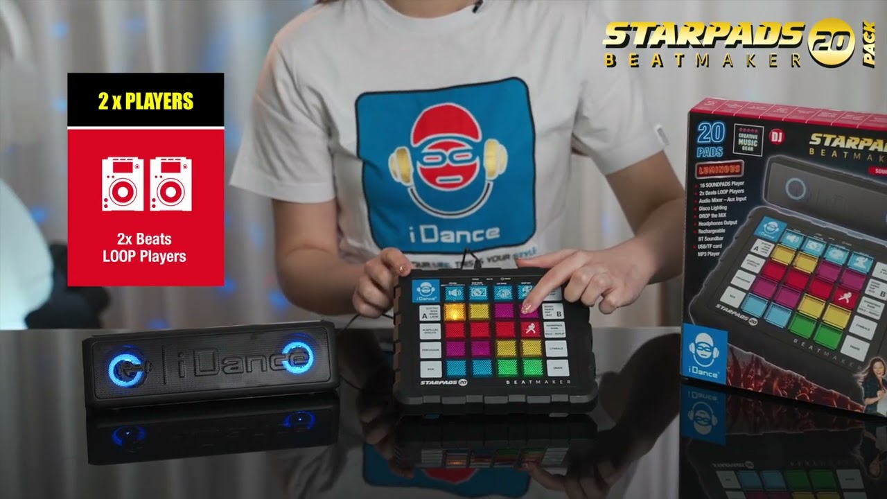 iDance STARPADS 20 - BEATMAKER + Bluetooth Soundbar