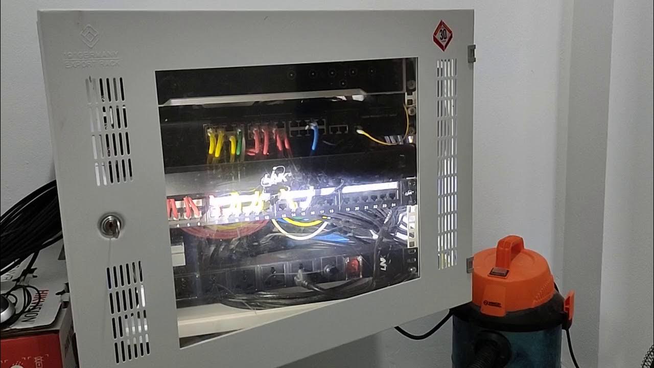 งานติดตั้งอุปกรณ์ในตู้ Wall Rack 9U - Youtube