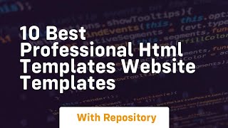 10 best professional html templates website templates