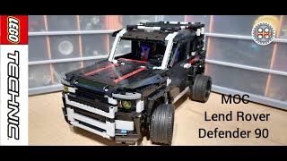 MOC Lend Rover Defender 90 из лего техник. Обзор