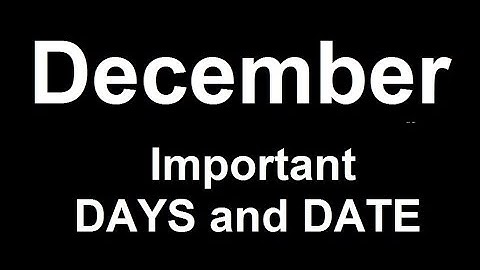 December Important Days and Dates (Remember via Short trick)