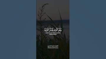 وهو الذي يقبل التوبة عن عباده، تلاوة خاشعة للقارئ #محمود_خليل_الحصري #قرآن #quran #اكسبلور #short
