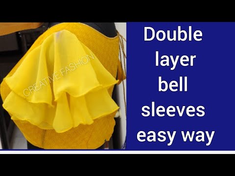 Double layer bell sleeves सीखे आसानी से