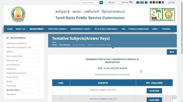 How to Download Tentative Answer Key | TNPSC CSSS