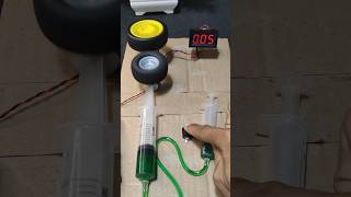 Electricity Generator with Alloy Wheel Powering a Voltmeter #schoolproject #dcmotor #shorts