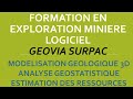 Formation complte logiciel geovia surpac exploration minire