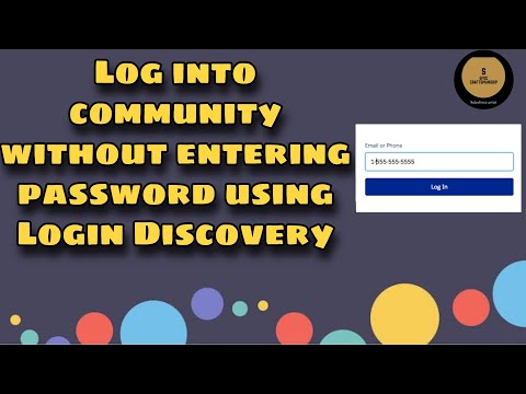 Log in to Community without entering a password using Login Discovery
