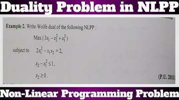 4. Wolfe Dual Problem in NLPP - Most Important Example#2 - Complete Concept