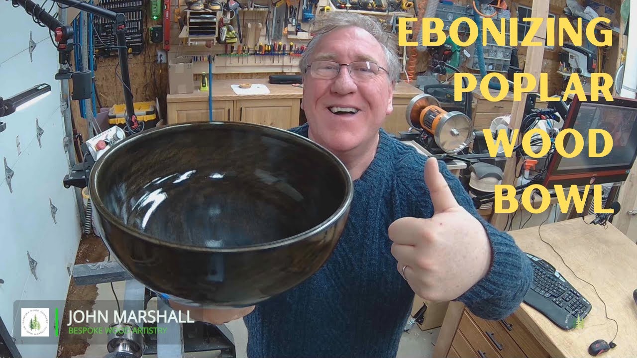 Woodturning Poplar Ebonized Wood Turned Bowl YouTube