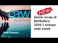 Netsuite 2024 1 release recap by caw