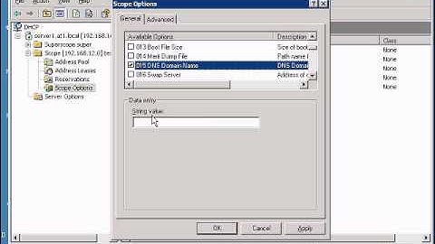 Add DNS Domain name in DHCP scope in Windows