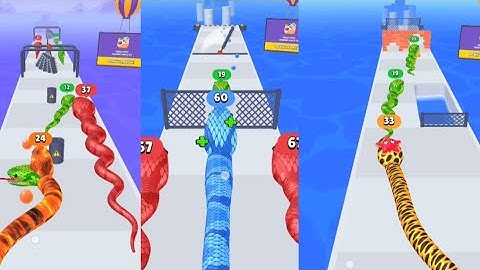 Snake Run Race| NOOB vs PRO vs HACKER vs GOD| Android iOS gameplay