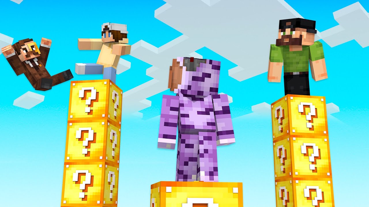 Ultimate Lucky Block Pillars in Minecraft