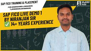 SAP FICO Live Demo by Niranjan | 14+ Years Real-Time Experience | SAP FICO Introduction
