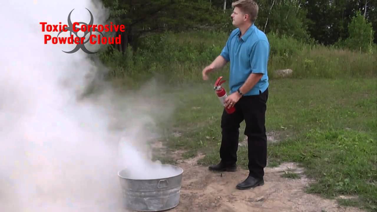Cloud of Toxic Chemicals from a Dry Chemical Fire Extinguisher YouTube
