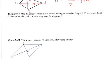 11-2 Areas of Trapezoids, Rhombuses & Kites