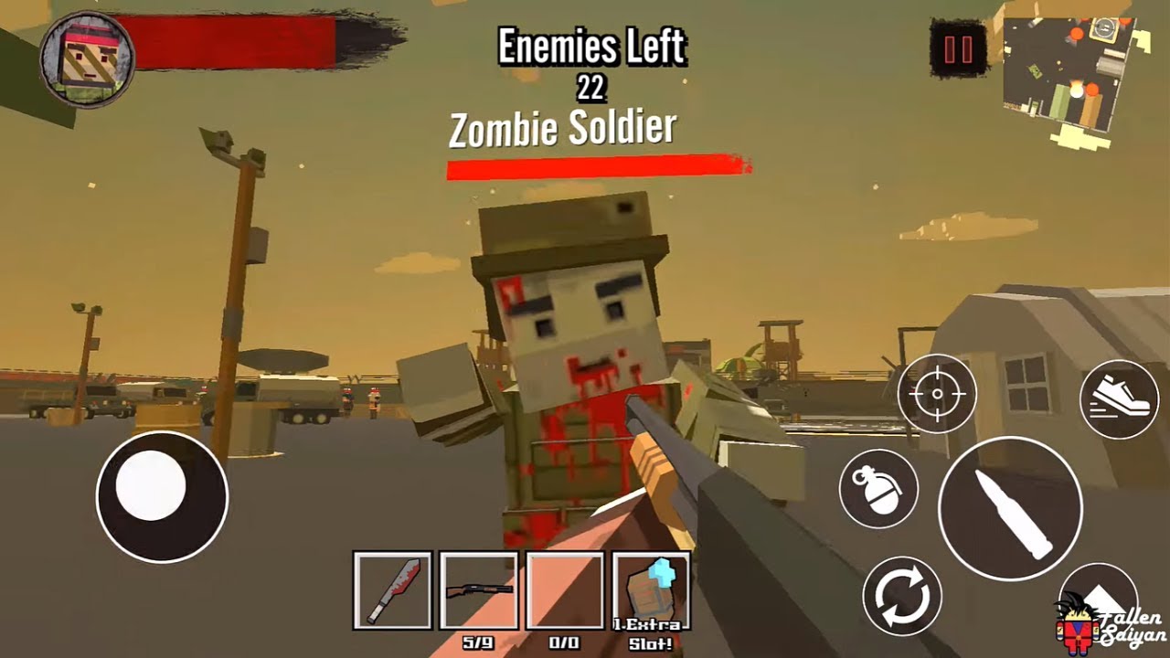 block zombie shooting game