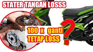 TRICK AMPUH MENGATASI STATER TANGAN MOTOR YAMAHA LOSS, STATER TANGAN MOTOR TIDAK FUNGSI