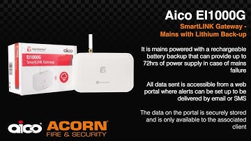 Aico EI1000G SmartLINK Gateway - Mains with Lithium Back-up - Acorn Fire & Security