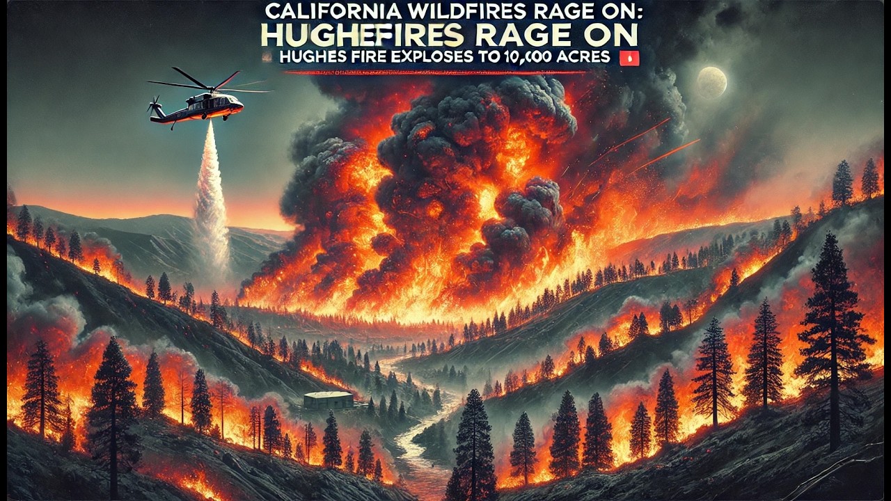 California Wildfires Rage On: Hughes Fire Explodes to 10,000 Acres 🌲🔥 ...