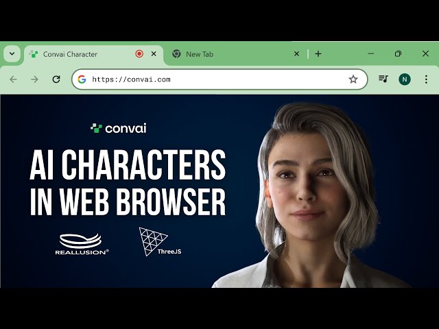 AI Characters in Web Browser using ThreeJS and Reallusion Character Creator | Convai 3JS Tutorial class=