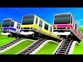 【踏切アニメ】重なってでこぼこ線路を走る阪神電車【カンカン】 Railroad Crossing Animation