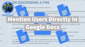 How to mention users directly in Google Docs