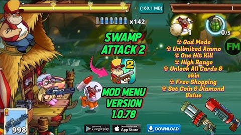 Swamp Attack 2 Mod Menu v1.0.78 | Unlimited Ammo, God Mode, 1 Hit Kill (2025)