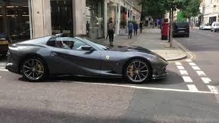 Ferrari 812 GTS Supercar Sound \& Acceleration On The Street | Supercars In London | Car Spotting