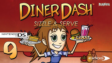 Diner Dash: Sizzle & Serve (Nintendo DS) - 1080p60 HD Walkthrough Part 9 - Goddess, Level 1 to 5