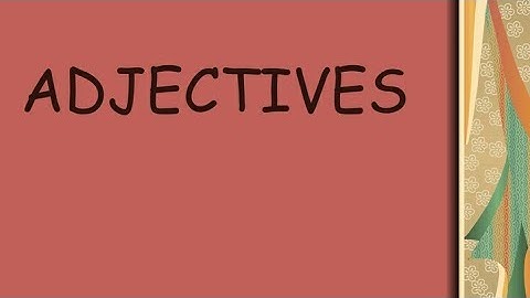 Ch-8|Describing words|English Grammar